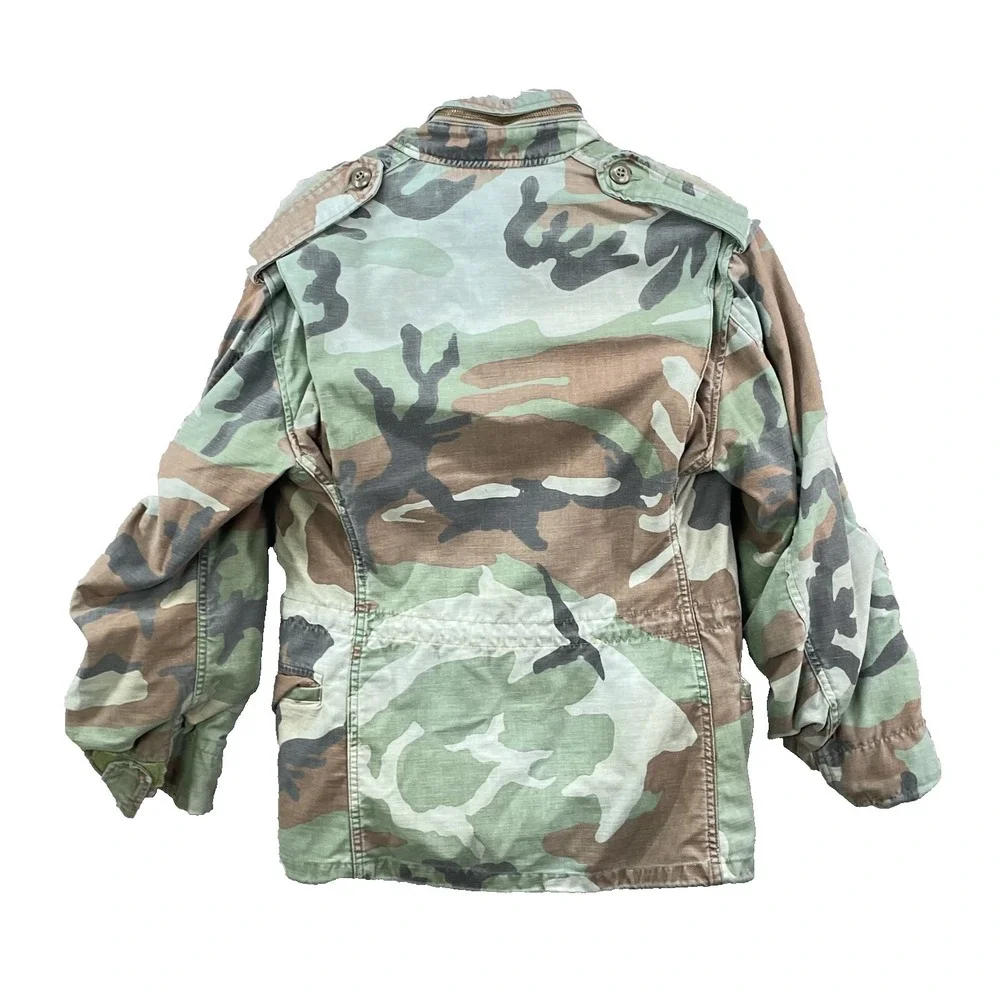 Vintage US Army M-65 Field Jacket Men's Small‎ Woodland Camo Military Tactical